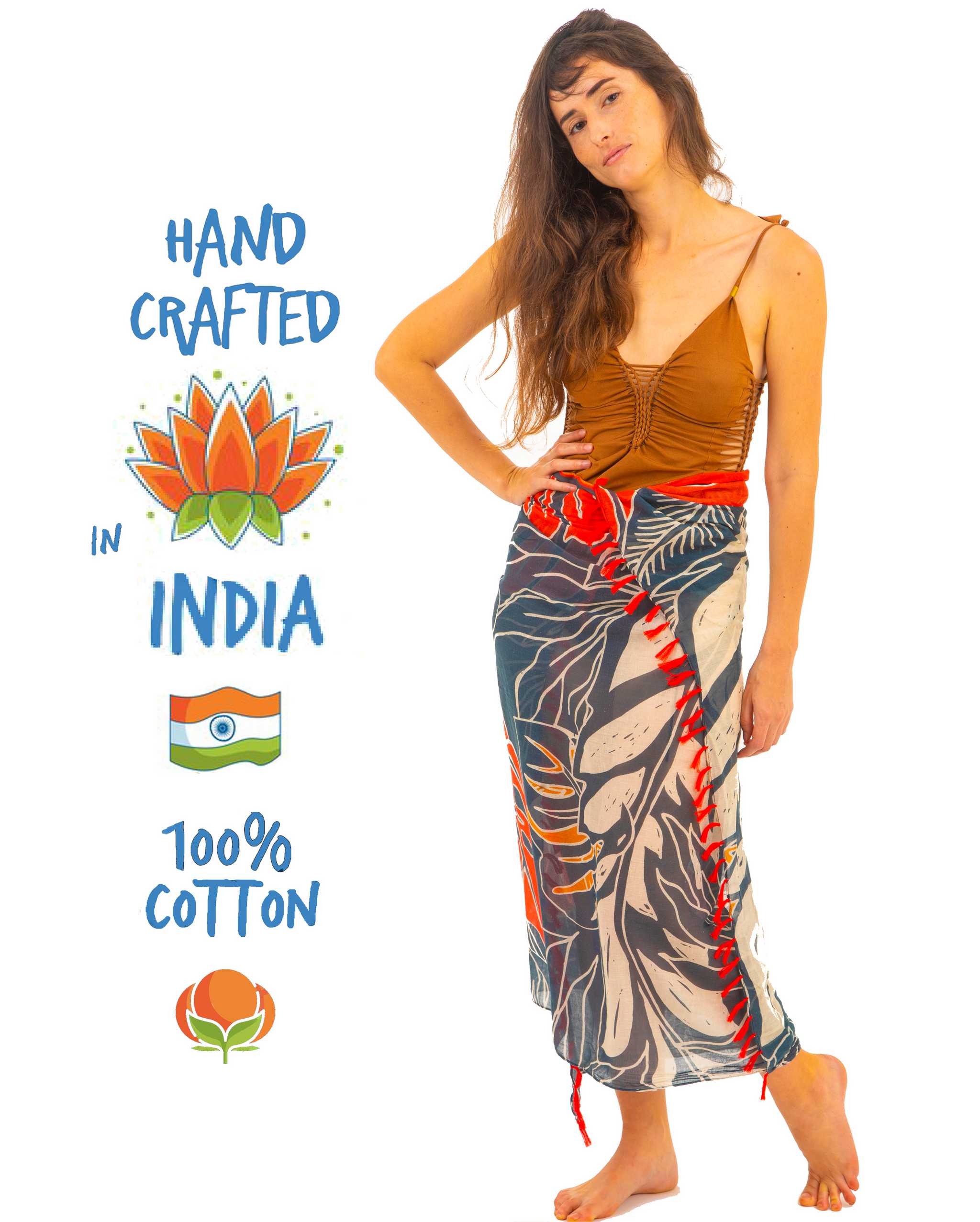 Black Tropical Pareo ()