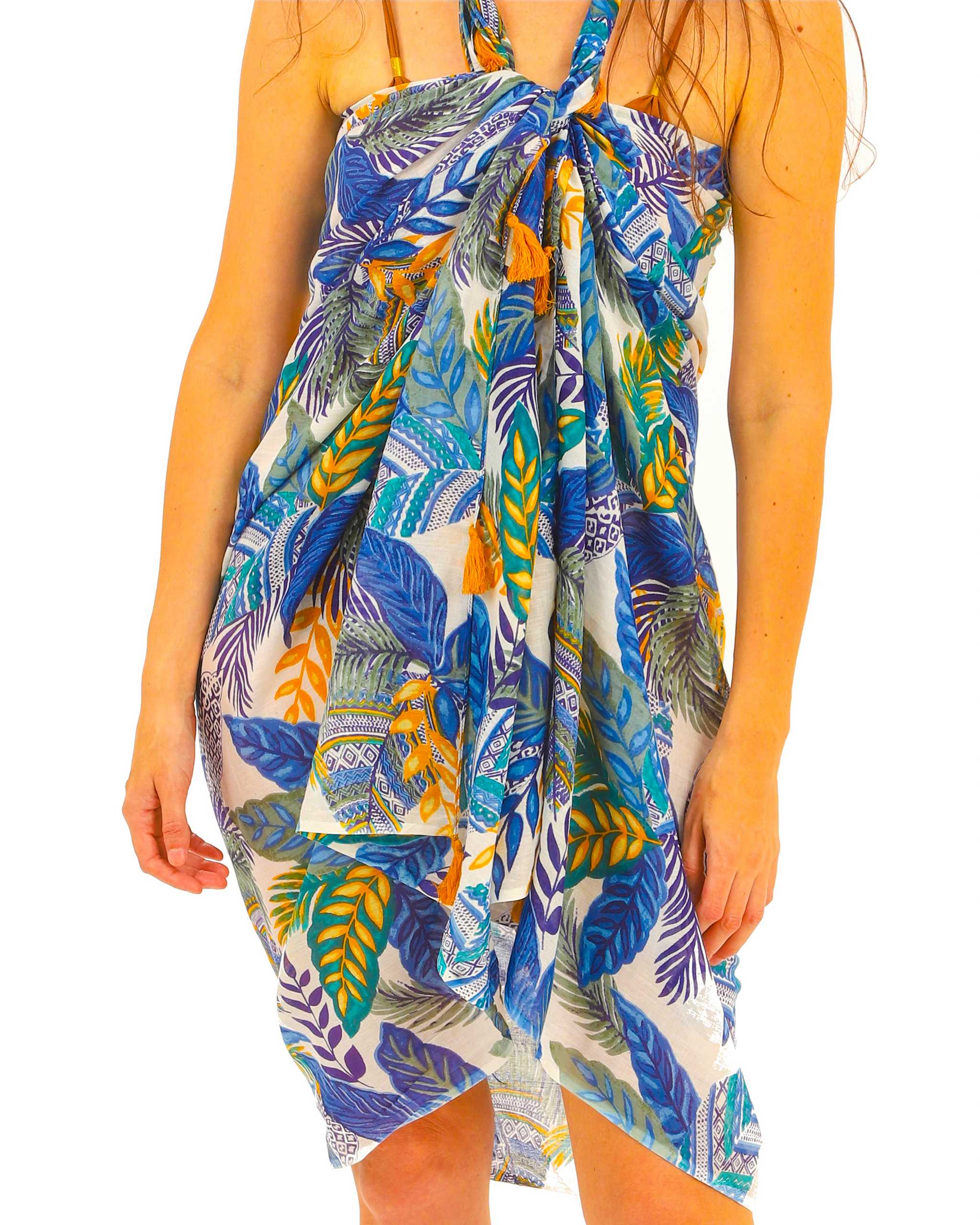 Blue Leaves Beach Pareo ()