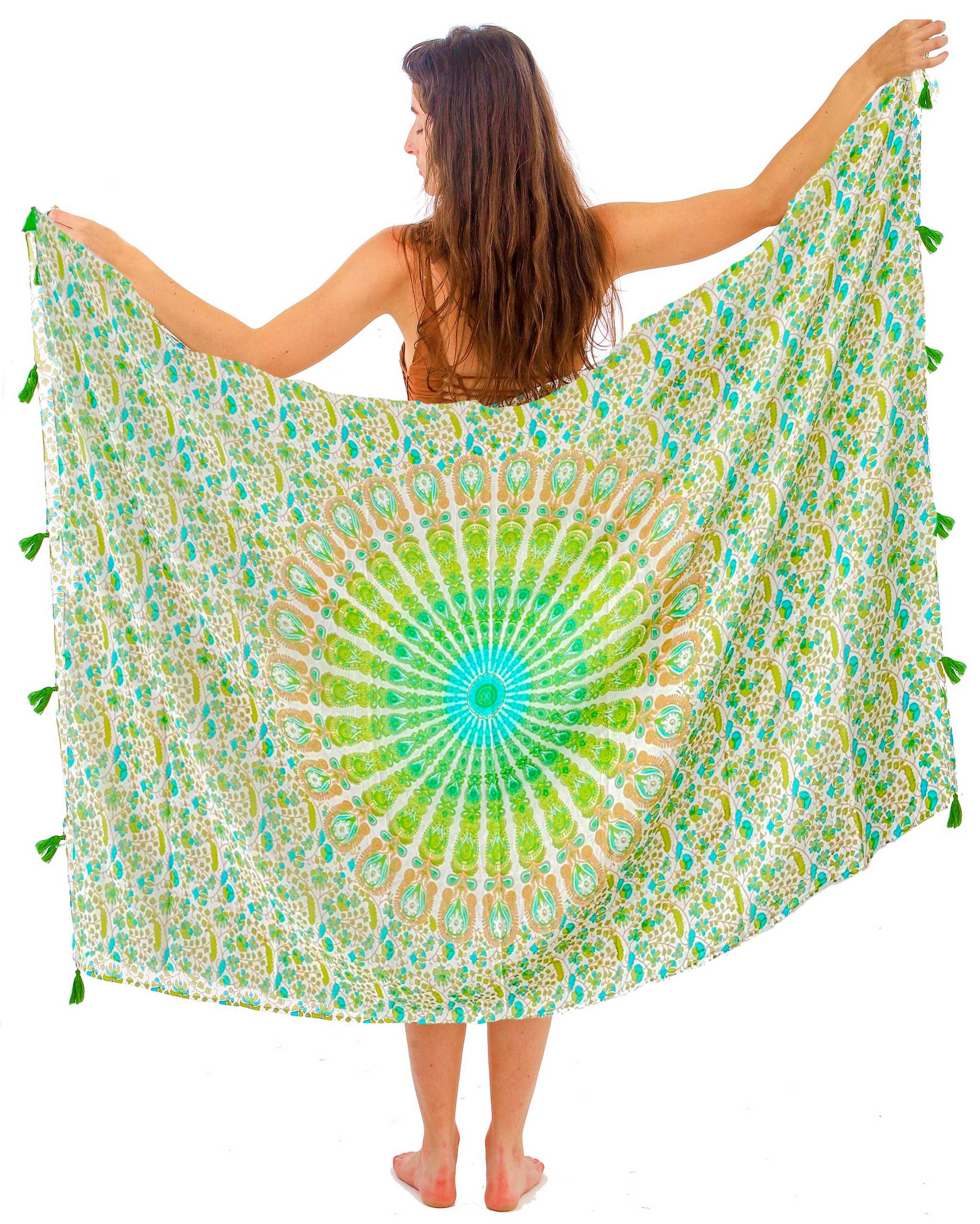 TurquoiseCottonSarong ()